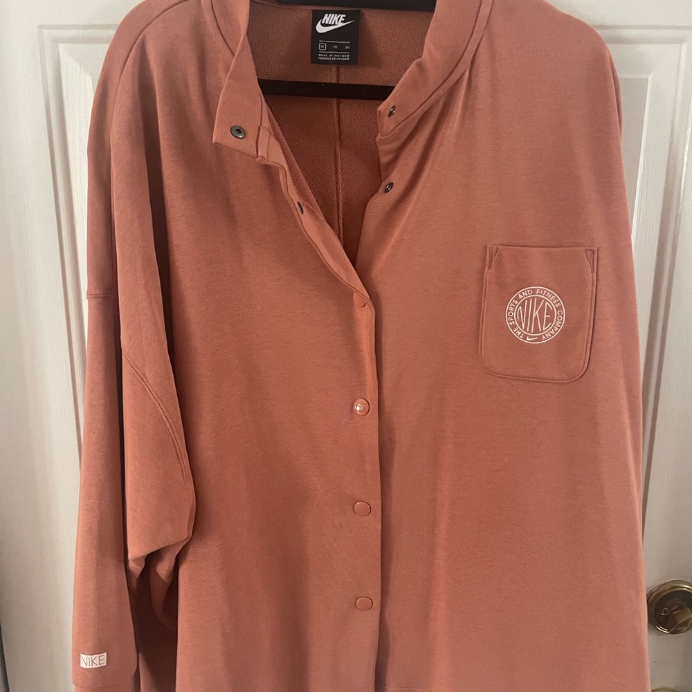 Nike Terracotta Button-Up Shirt XL